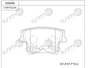 Тормозные колодки ASIMCO KD6569