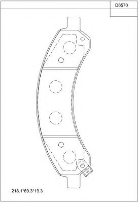 Тормозные колодки ASIMCO KD6570