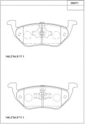 Тормозные колодки ASIMCO KD6571
