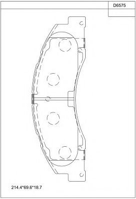 Тормозные колодки ASIMCO KD6575