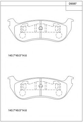 Тормозные колодки ASIMCO KD6587
