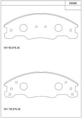 Тормозные колодки ASIMCO KD6588