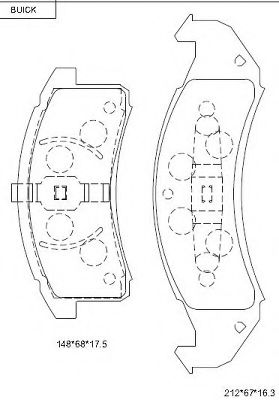 Тормозные колодки ASIMCO KD6609