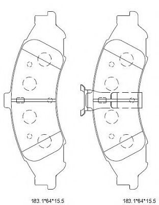 Тормозные колодки ASIMCO KD6721