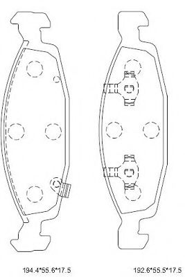 Тормозные колодки ASIMCO KD6725
