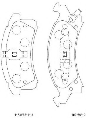 Тормозные колодки ASIMCO KD6727