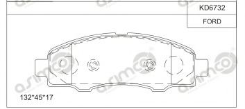 Тормозные колодки ASIMCO KD6732