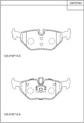 Тормозные колодки ASIMCO KD6737W