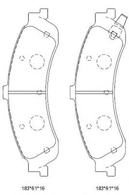Тормозные колодки ASIMCO KD6742