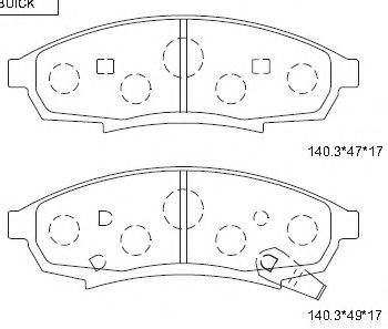 Тормозные колодки ASIMCO KD6757