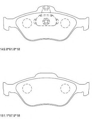 Тормозные колодки ASIMCO KD6776