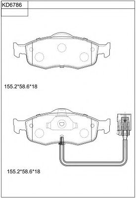 Тормозные колодки ASIMCO KD6786