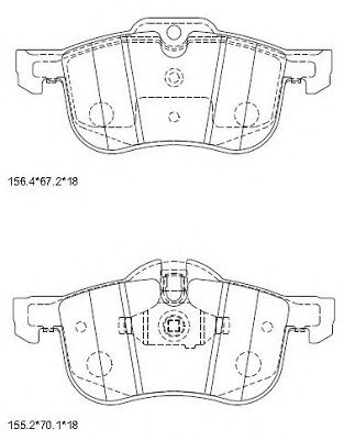 Тормозные колодки ASIMCO KD6792