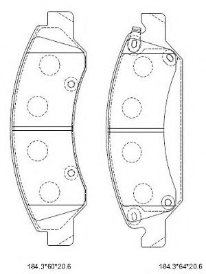 Тормозные колодки ASIMCO KD6795