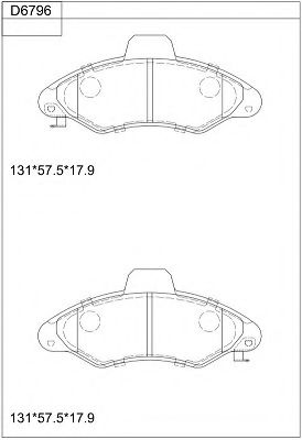 Тормозные колодки ASIMCO KD6796