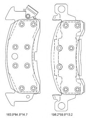 Тормозные колодки ASIMCO KD6801