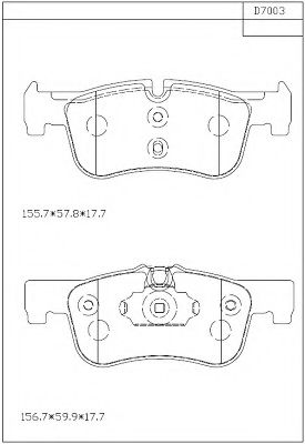 Тормозные колодки ASIMCO KD7003