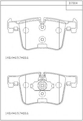 Тормозные колодки ASIMCO KD7004