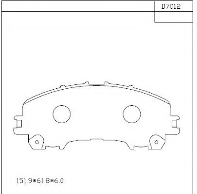 Тормозные колодки ASIMCO KD7012