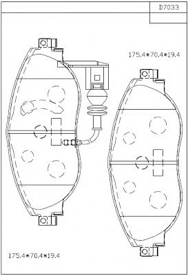 Тормозные колодки ASIMCO KD7033