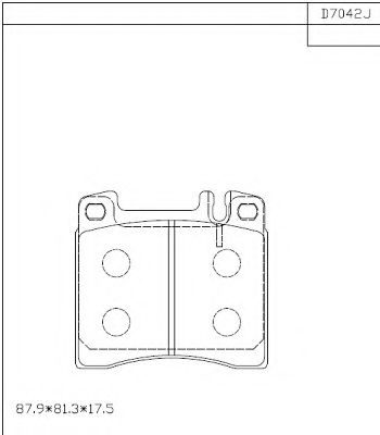 Тормозные колодки ASIMCO KD7042