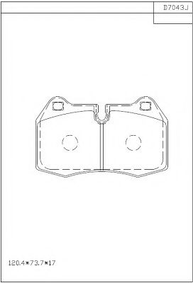 Тормозные колодки ASIMCO KD7043