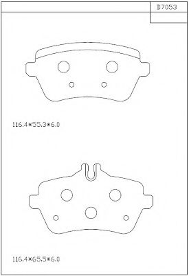 Тормозные колодки ASIMCO KD7053