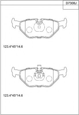 Тормозные колодки ASIMCO KD7308