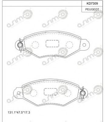 Тормозные колодки ASIMCO KD7309