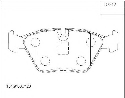 Тормозные колодки ASIMCO KD7312