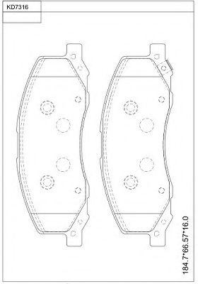 Тормозные колодки ASIMCO KD7316