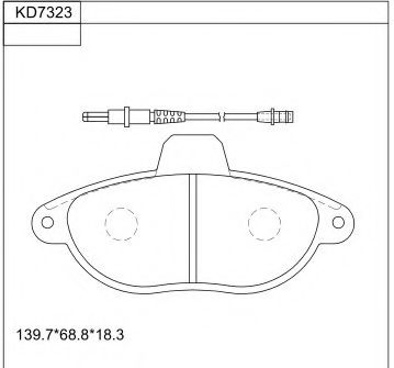 Тормозные колодки ASIMCO KD7323
