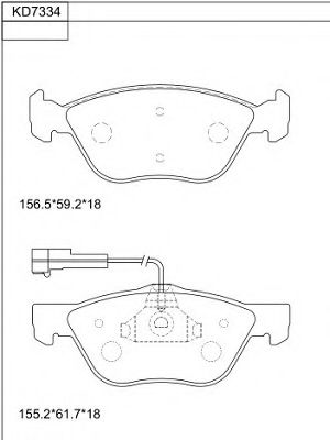 Тормозные колодки ASIMCO KD7334
