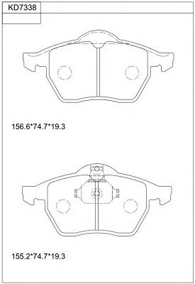 Тормозные колодки ASIMCO KD7338