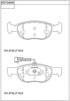 Тормозные колодки ASIMCO KD7340W