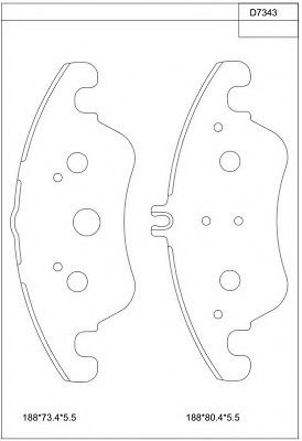 Тормозные колодки ASIMCO KD7343