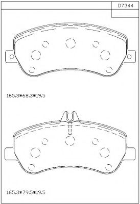 Тормозные колодки ASIMCO KD7344