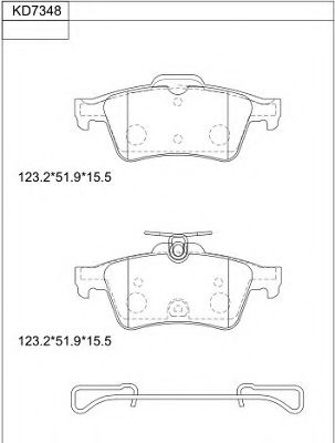 Тормозные колодки ASIMCO KD7348