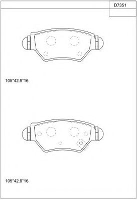 Тормозные колодки ASIMCO KD7351