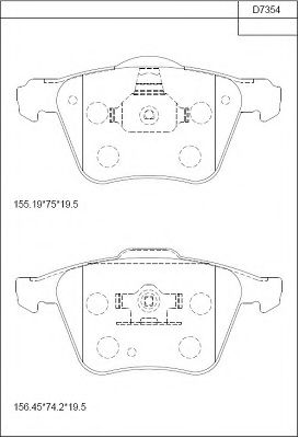 Тормозные колодки ASIMCO KD7354