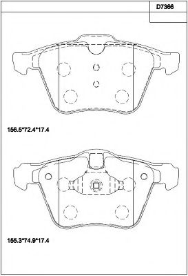 Тормозные колодки ASIMCO KD7366