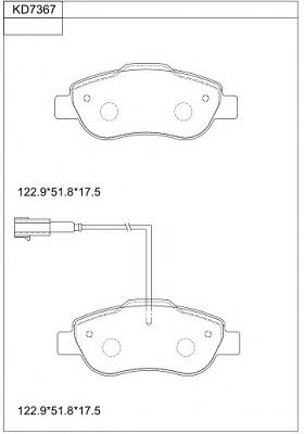 Тормозные колодки ASIMCO KD7367