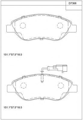 Тормозные колодки ASIMCO KD7368