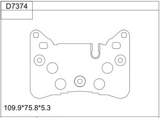 Тормозные колодки ASIMCO KD7374
