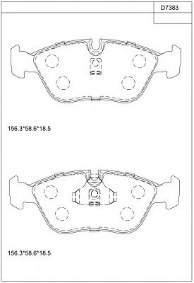 Тормозные колодки ASIMCO KD7383