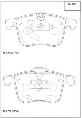Тормозные колодки ASIMCO KD7386