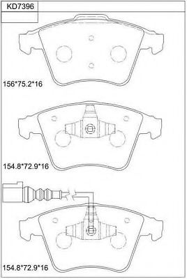 Тормозные колодки ASIMCO KD7396