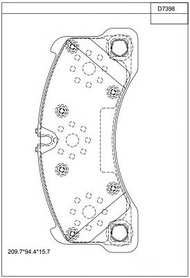 Тормозные колодки ASIMCO KD7398