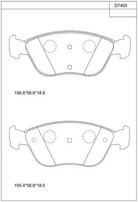 Тормозные колодки ASIMCO KD7403