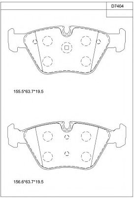 Тормозные колодки ASIMCO KD7404